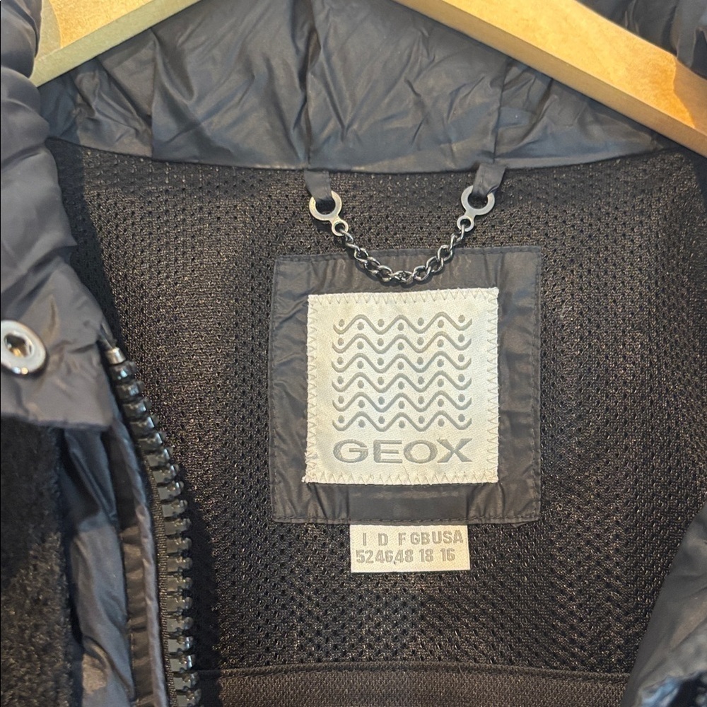 GEOX Women's black wool blend/puffer Jacket size US16 - Picture 7 of 15